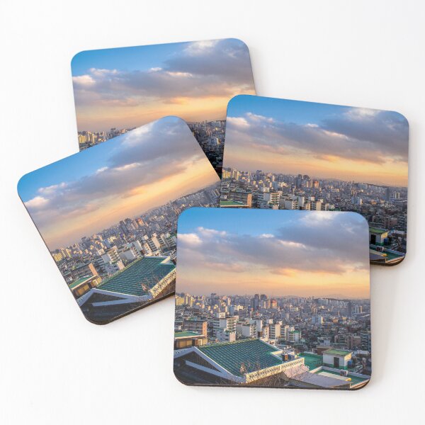 Item preview, Cityscape of Seoul during sunset designed and sold by WorldScenery.