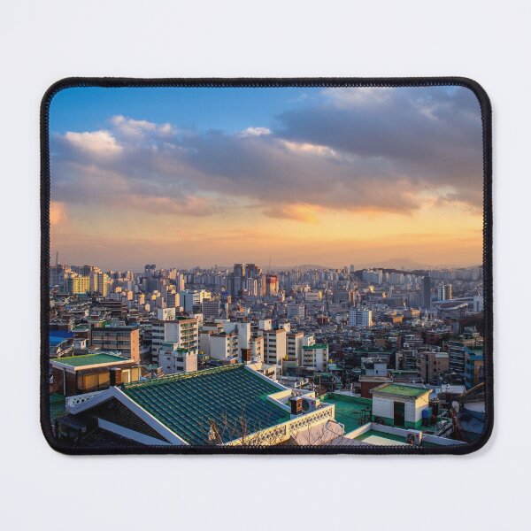 Item preview, Cityscape of Seoul during sunset designed and sold by WorldScenery.