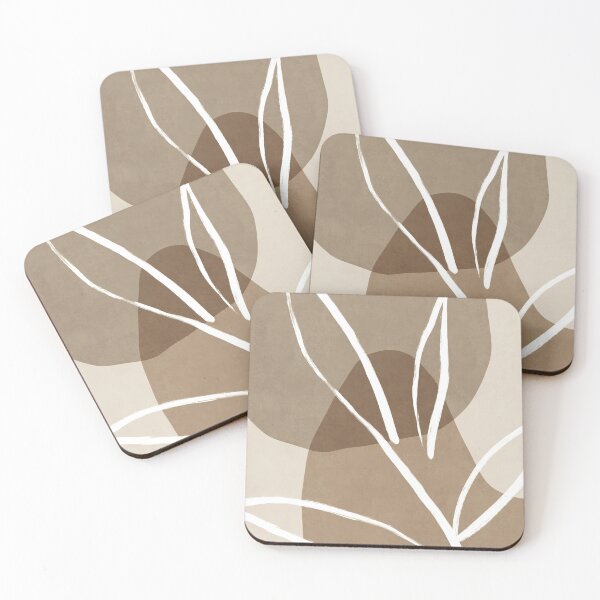 Item preview, Abstract beige leaf branch designed and sold by Miss-Belle.