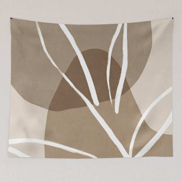 Item preview, Abstract beige leaf branch designed and sold by Miss-Belle.
