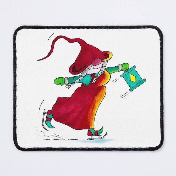 Item preview, Ice Skating Female Gnome designed and sold by JulieSpriddle.