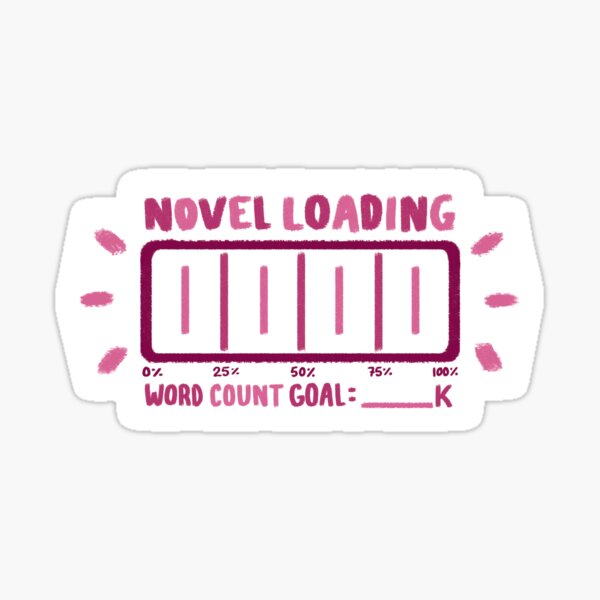 Item preview, Novel Loading Progress Bar Tracker - Pink designed and sold by redvioletart.