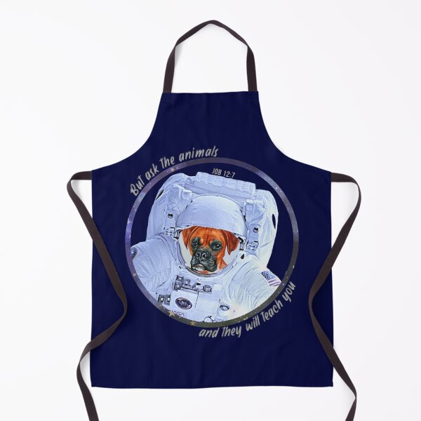 Item preview, Boxer Dog Astronaut in Space Bible Verse Ask the Animals Job 12:7 designed and sold by TheKingdomAttic.