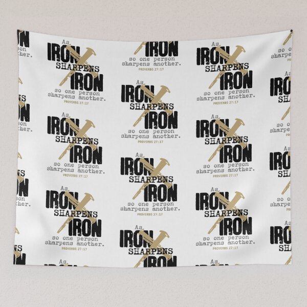 Item preview, Iron sharpens Iron - Proverbs 27:17 - black designed and sold by Cane & Abel Creations ..