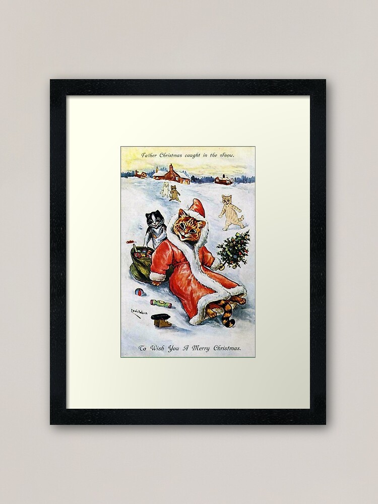 Louis Wain Christmas Party Art Print for Sale by raybondesigns