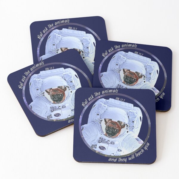 Item preview, Brussels Griffin Dog Astronaut in Space Bible Verse Ask the Animals Job 12:7 designed and sold by TheKingdomAttic.