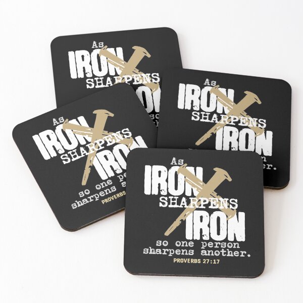 Item preview, Iron sharpens Iron - Proverbs 27:17 - white designed and sold by Cane & Abel Creations ..