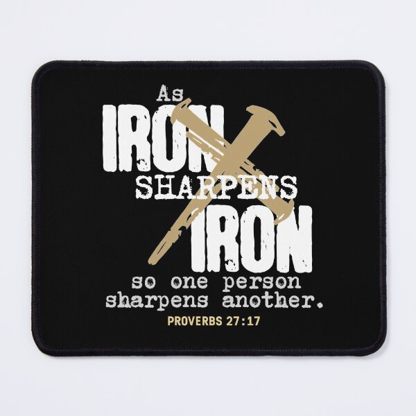 Item preview, Iron sharpens Iron - Proverbs 27:17 - white designed and sold by Cane & Abel Creations ..