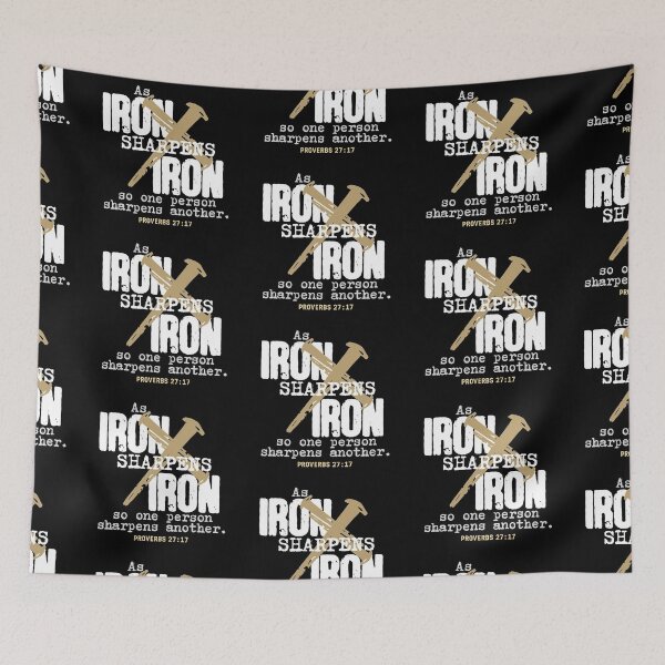 Item preview, Iron sharpens Iron - Proverbs 27:17 - white designed and sold by Cane & Abel Creations ..