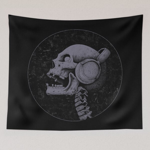 Item preview, Skull with Headphones designed and sold by Chonkz.