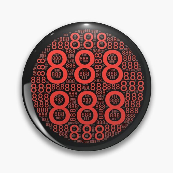 Item preview, Repeating numbers 888 circled logo designed and sold by Delicarte.