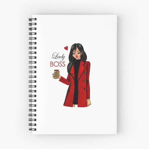 Item preview, Lady Boss Girl Boss with coffee fashion illustration designed and sold by Fayaart.