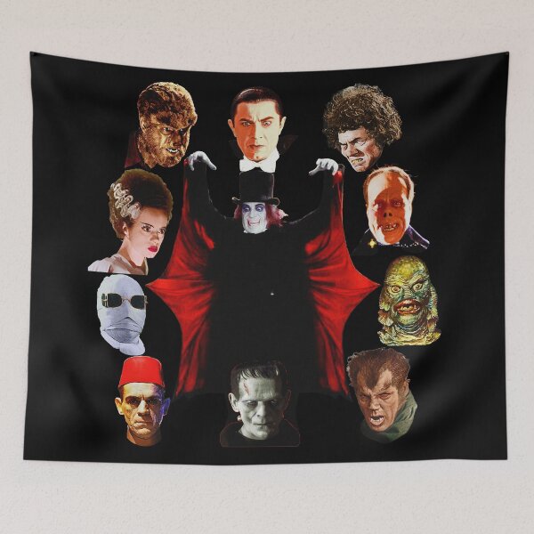 Item preview, Monster Time Retro Classic Horror Collage designed and sold by 90snerd.