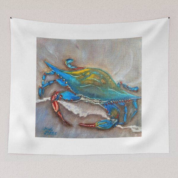 Item preview, Blue Crab on the Beach designed and sold by Art by Judy Jones.