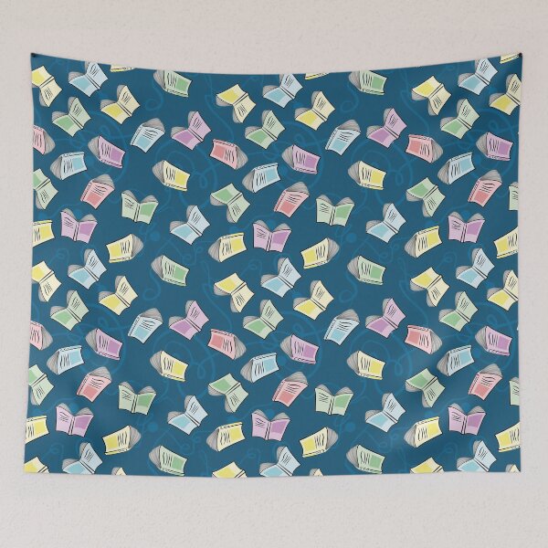 Item preview, Books On Blue Background  designed and sold by AverilArt.