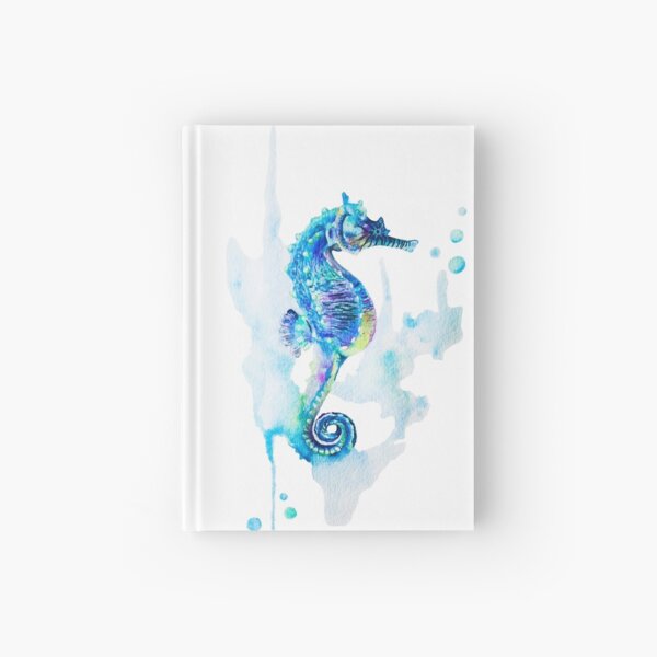 Watercolor Seahorse Hardcover Journal