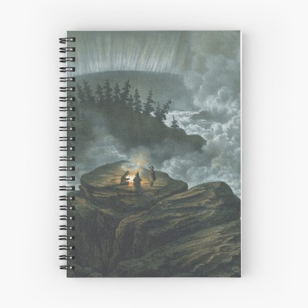 Item preview, Waterfall and Northern Lights  Carl Svante Hallbeck, 1856 designed and sold by ebrawne.