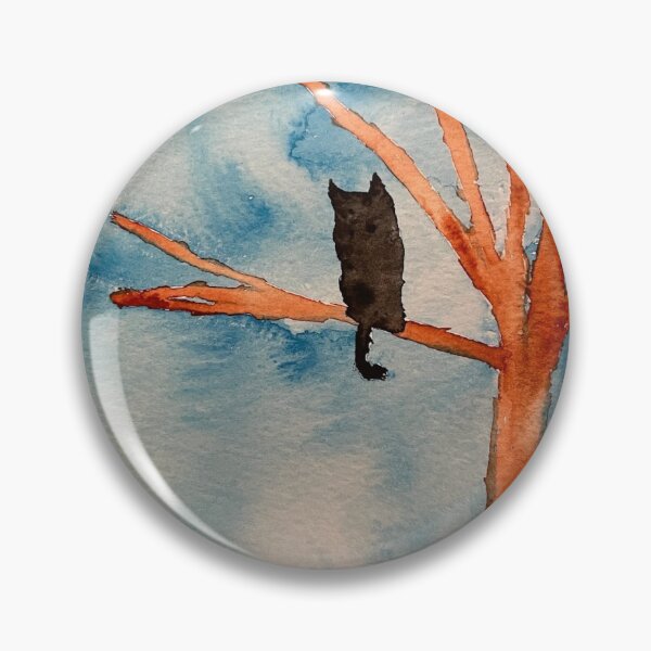 Item preview, Large Black Cat in a Tree designed and sold by catladyjoy.