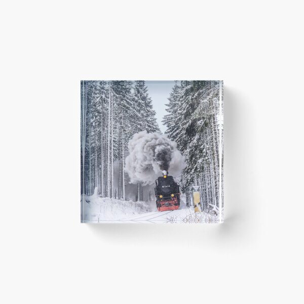 Item preview, Locomotive crossing the ice forest designed and sold by e-Shop67.