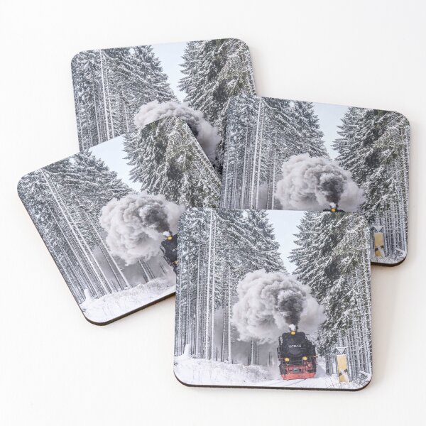 Item preview, Locomotive crossing the ice forest designed and sold by e-Shop67.