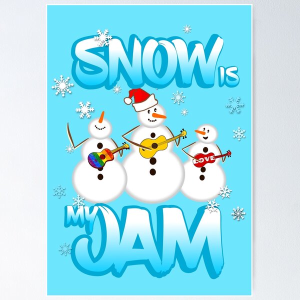 Item preview, Jamming Ukulele Snowmen, Snow is my jam designed and sold by DeliriousSteve.