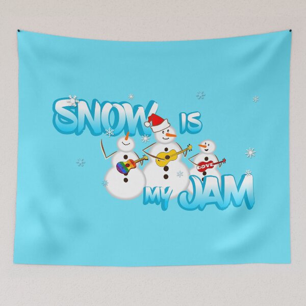 Item preview, Jamming Ukulele Snowmen, Snow is my jam designed and sold by DeliriousSteve.