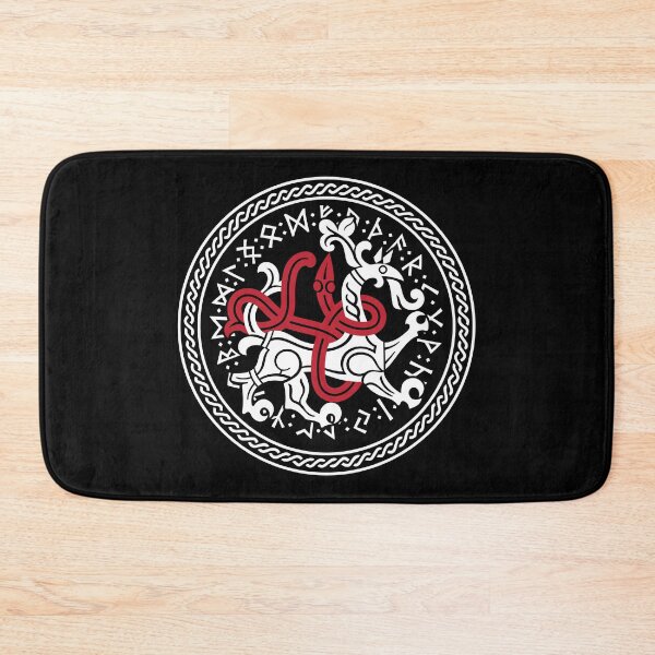 Item preview, Dragon in Celtic Knotwork Circle Scandinavian Runes Viking designed and sold by Dog-T-Shirts.