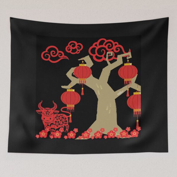 Item preview, Red Festive Art designed and sold by PallaviS.
