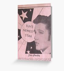 Elvis Presley, Sun's Newest Star, Rockabilly Greeting Card