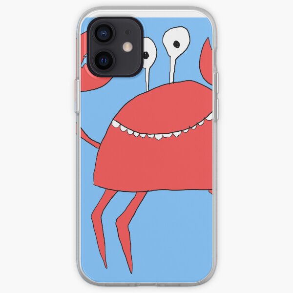 Cartoon Crab Print iPhone Soft Case