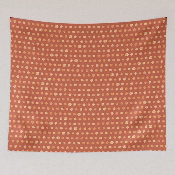 Item preview, Watercolor dot to dot in orange and cream designed and sold by FrancesPoff.