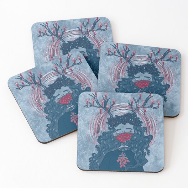Item preview, Faun in a Christmas Mask designed and sold by MikaylaKB.
