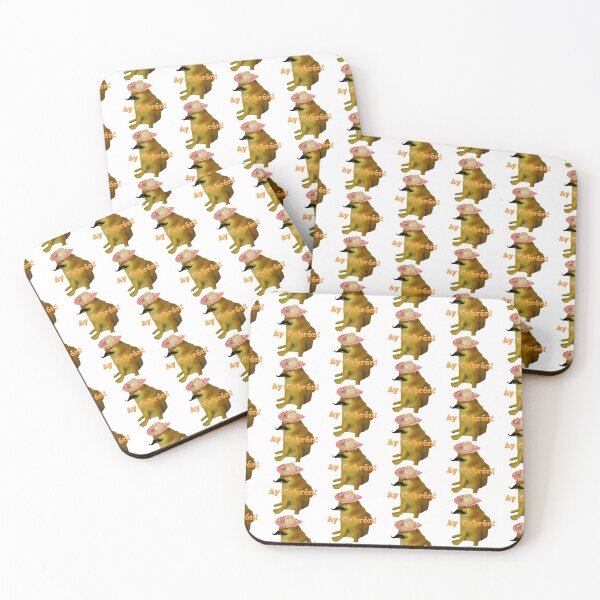 Item preview, Cheems, Ay cabrón wearing sombrero and moustache designed and sold by Jack O TV.
