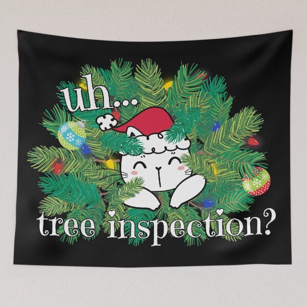 Item preview, Cat in the Christmas Tree designed and sold by PirateAvocado.