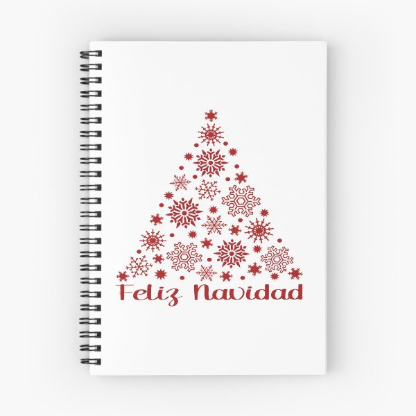 Artikelvorschau, Feliz Navidad-Satz mit rotem Schneeflocken-Weihnachtsbaum-Pijamas Navideña Familiar entworfen und verkauft von Bad Kitty Designz.