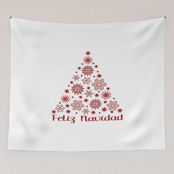 Item preview, Feliz Navidad Phrase With Red Snowflake Christmas Tree Pijamas Navideña Familiar  designed and sold by Bad Kitty Designz.