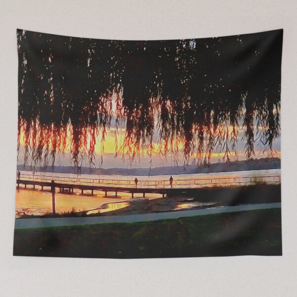 Item preview, Sunset Through the Trees at Juanita Beach designed and sold by SeaChangeDesign.
