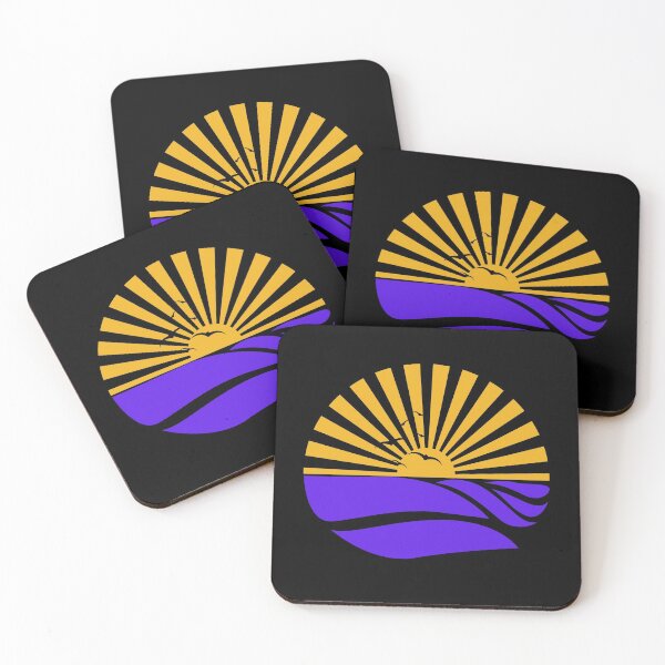 Item preview, Yellow & Purple Beach Sunset Design designed and sold by EarthArtDesigns.