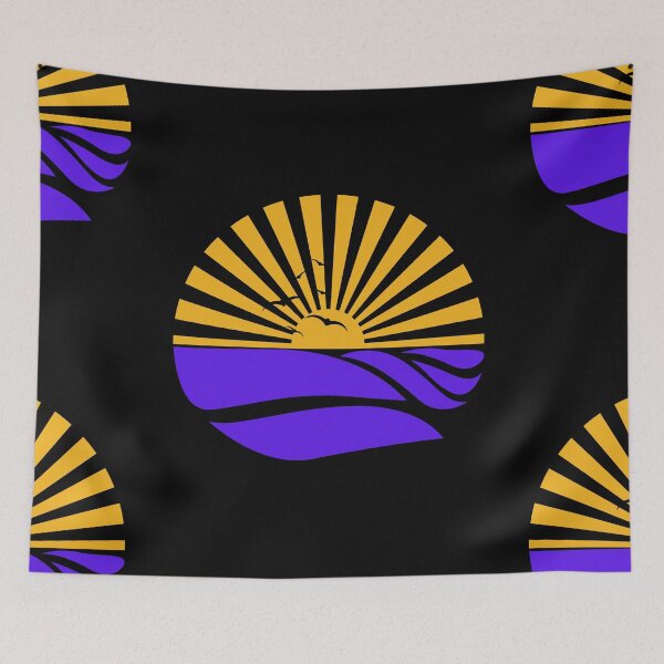 Item preview, Yellow & Purple Beach Sunset Design designed and sold by EarthArtDesigns.