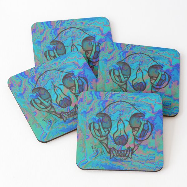 Item preview, Trippy Raccoon Skull designed and sold by Eye of Newt Designs.