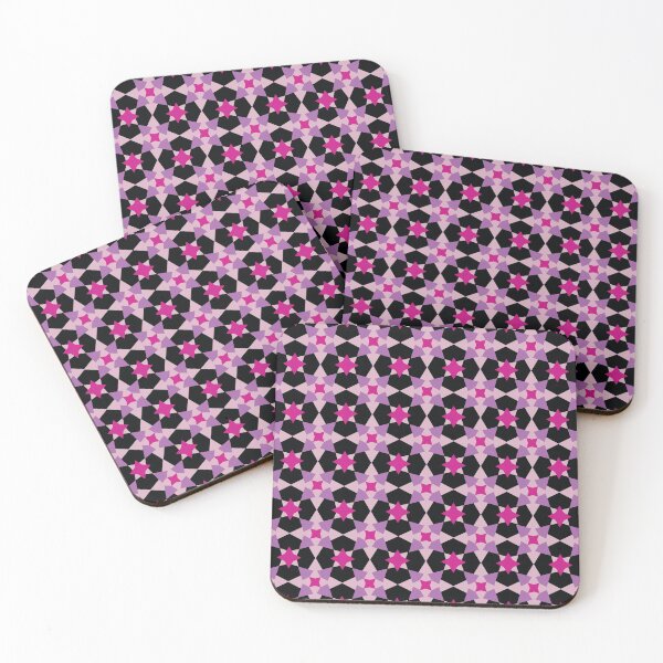 Item preview, Pattern of Pinks, Purples with Black in Geometric Shapes designed and sold by ThePurpleFrog.