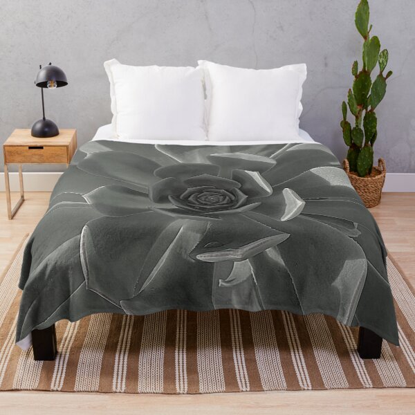 Item preview, Black and White Succulent, Aeonium Arboreum, Nature's Geometry, Northern California Photography designed and sold by Christie Olstad.