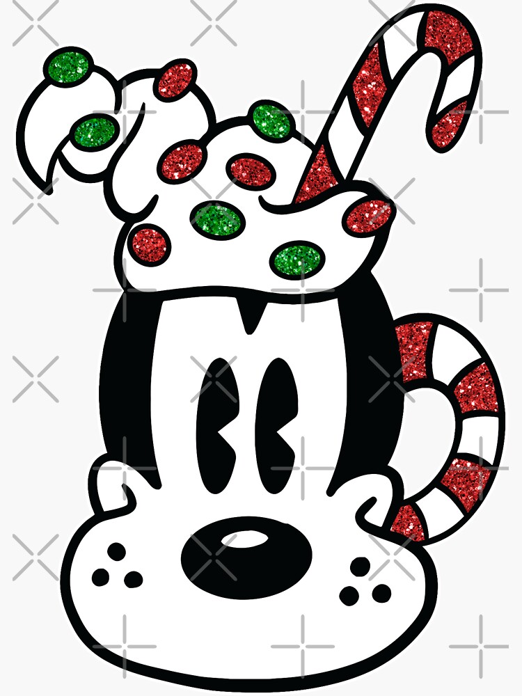"Merry Christmas Cream Dog Face" Sticker by AmberRamey Redbubble