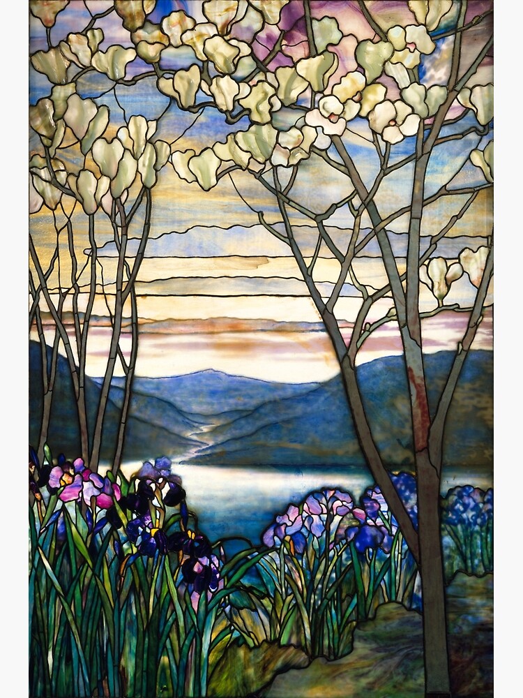 Louis Comfort Tiffany, Landscape with Waterfall Poster for Sale