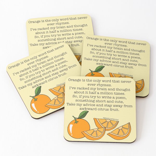 Item preview, Orange Rhymes designed and sold by poetrywithdad.