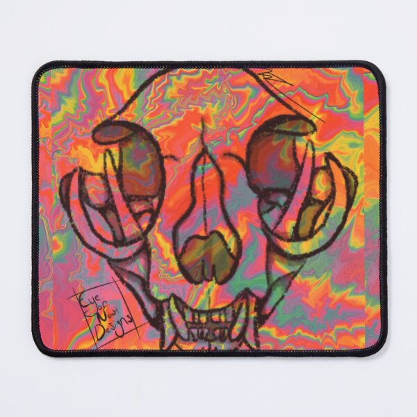 Item preview, Rainbow Trippy Raccoon Skull designed and sold by Eye of Newt Designs.