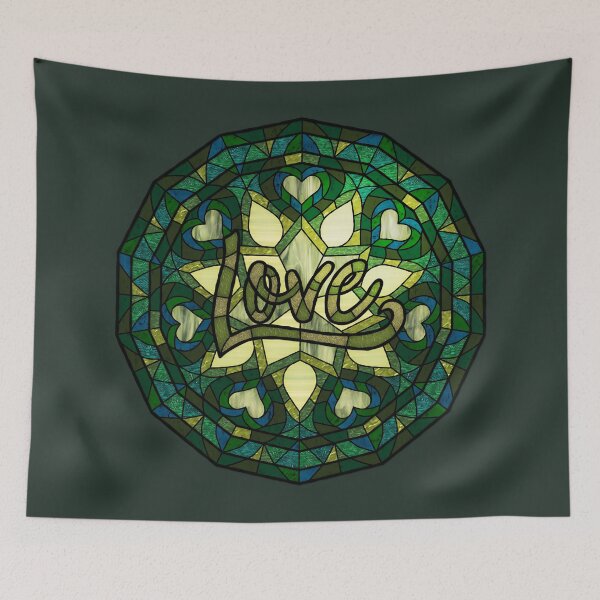 Item preview, Love Green Stained Glass designed and sold by Wyvernwrought.