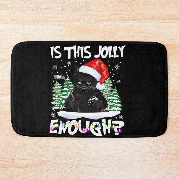 Item preview, Hockey cat Is this Jolly Enough Black Cat baseball player designed and sold by Adam Alomari.
