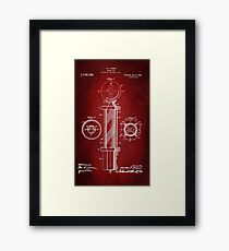 Barber Pole Patent 1916 Framed Print