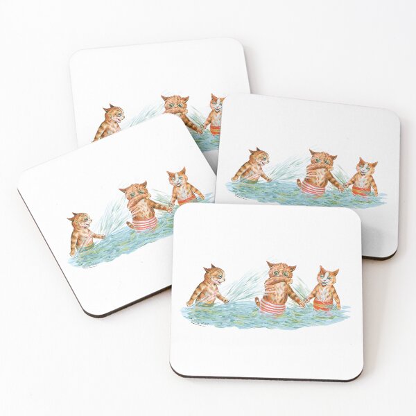 Item preview, Water Playing Cats - Louis Wain designed and sold by karwilberevivalcollection.